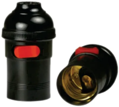 Bocal de Baquelite Base E-27 com Chave