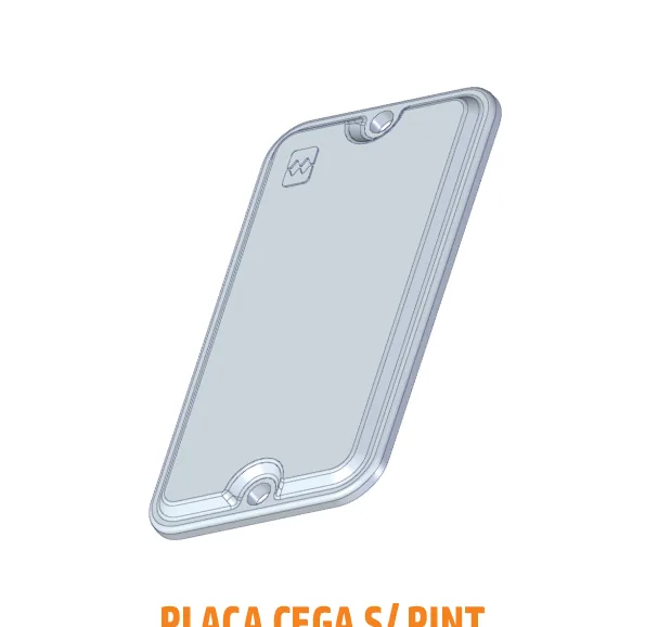 Placa 3 Posto S/ Pint